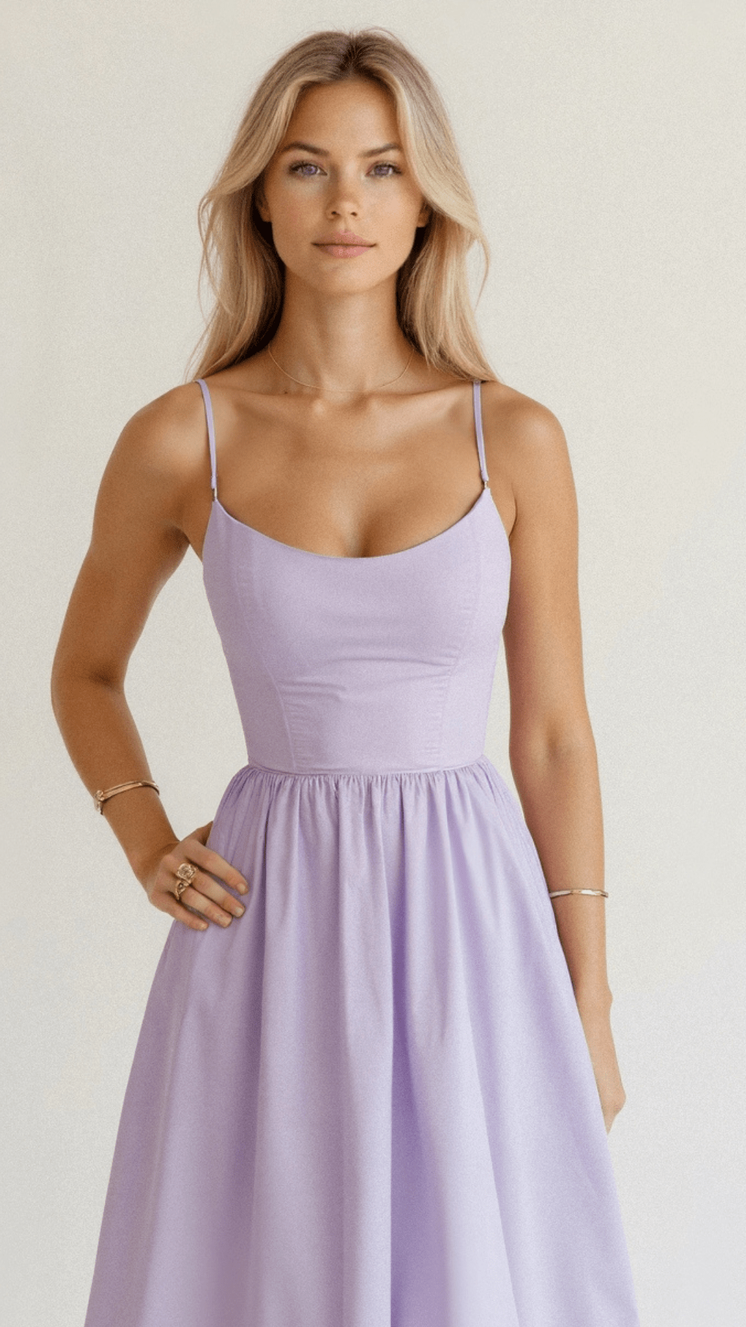 Donna - Women's A-Line-Midi Dress in Ascot-Style