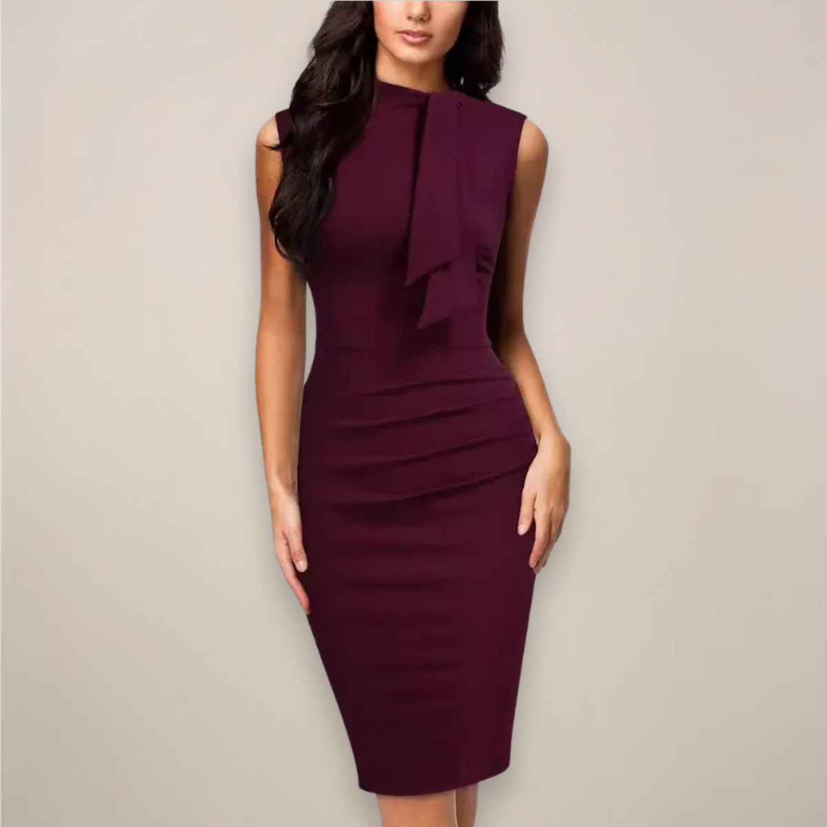 Nicola - Women's Sleeveless Sheath-Midi Dress Classic