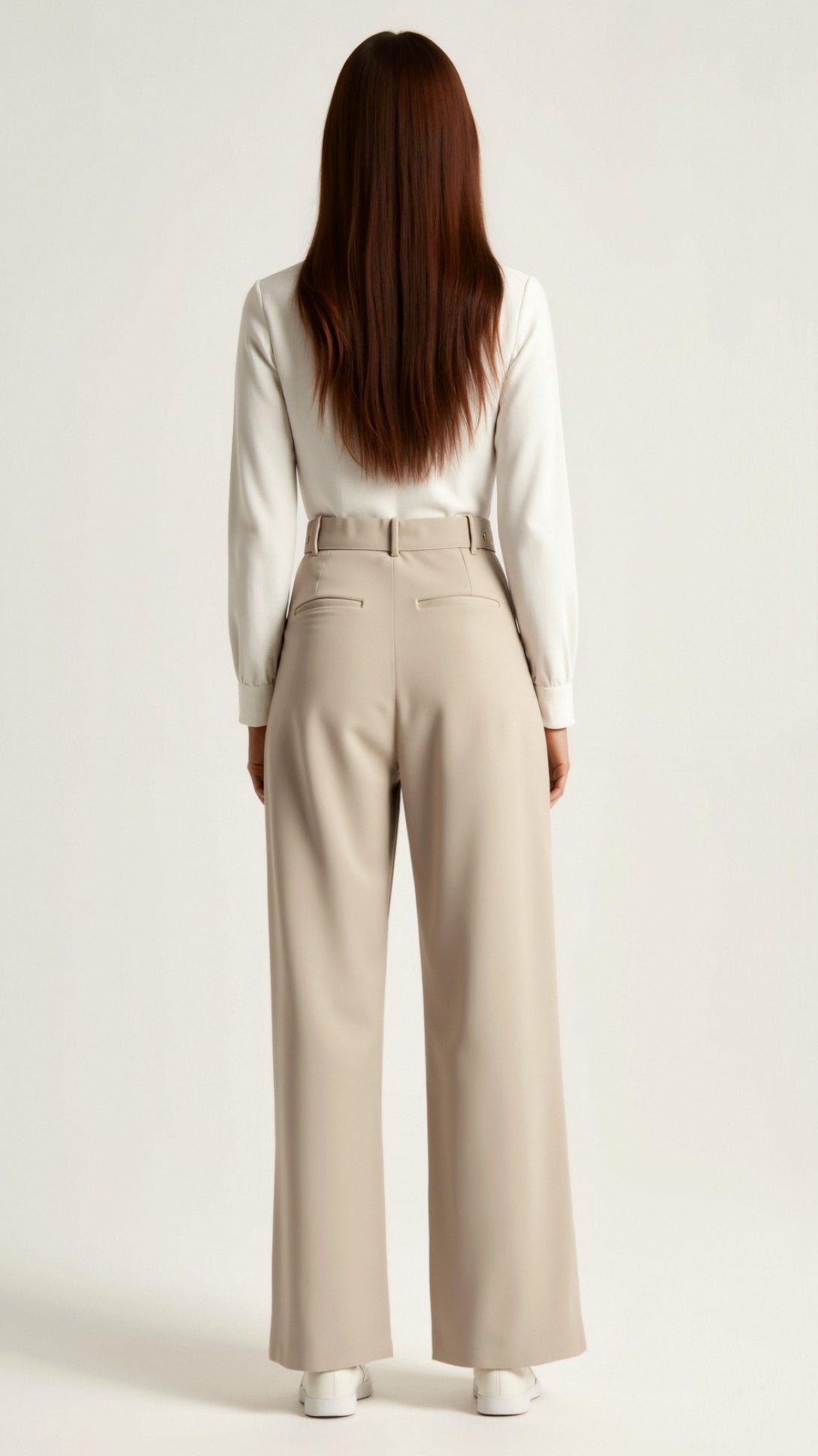 Freya - Women's Wide-Leg Trousers with High Waist