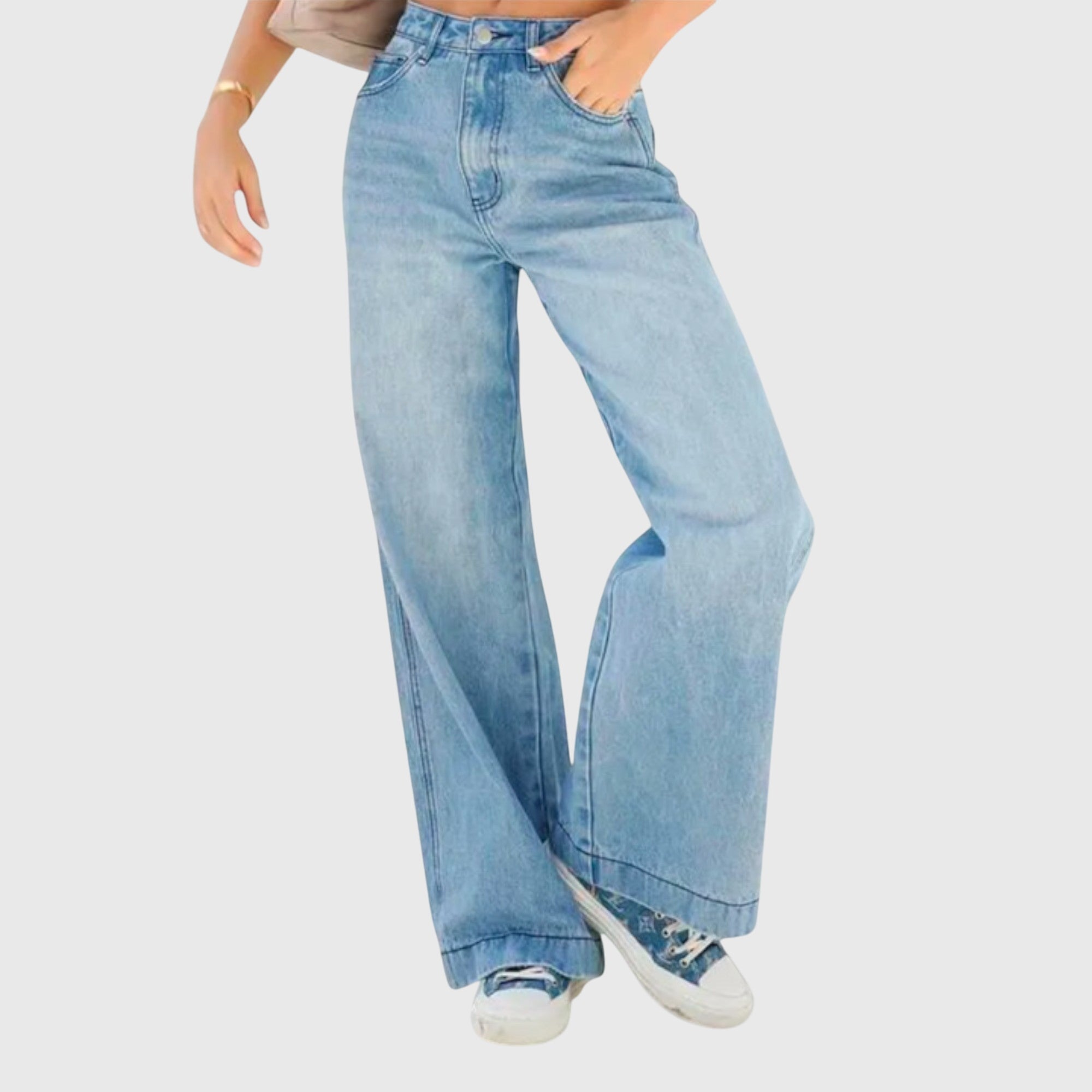 Lottie - Women's Casual Baggy Denim Trousers