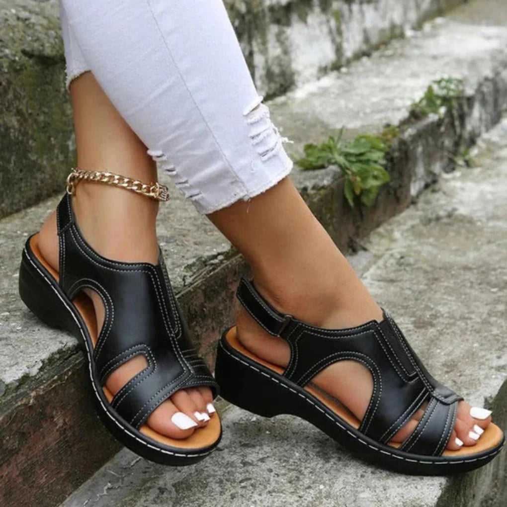 Kathleen - Women's Spring Cutout Plateau Sandals