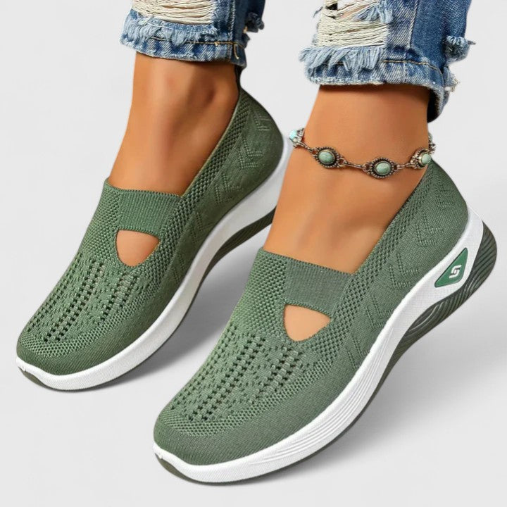 Donna - Women's Slip-On Breathable Mesh-Walking-Sneaker