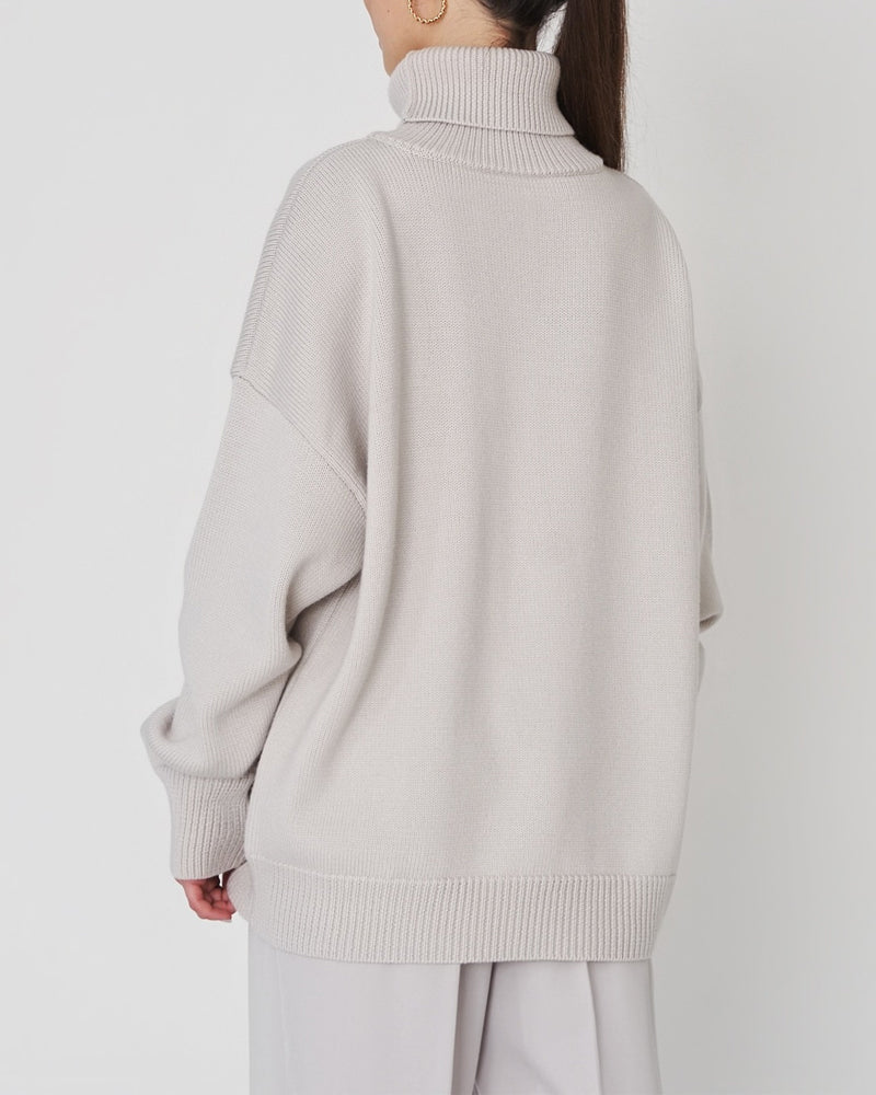 Alice - Women's Oversize High-Neck Casual Sweater