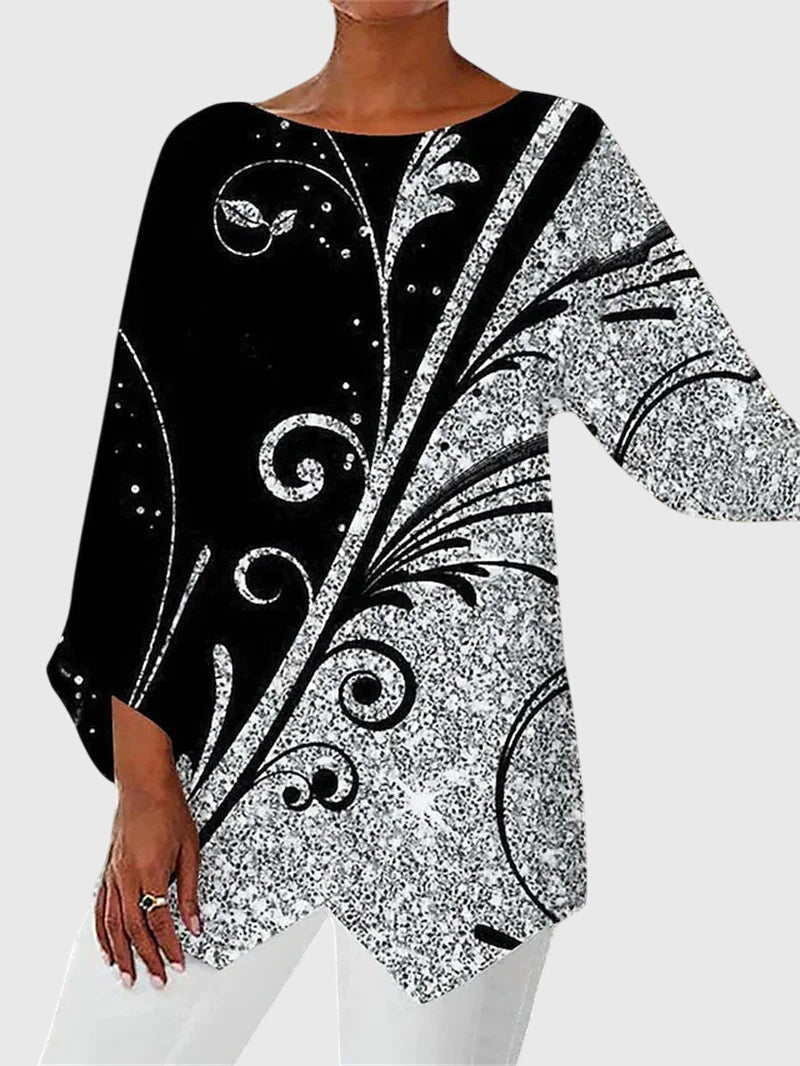 Rosie - Women's Langarmtop with Schmetterlingsmuster