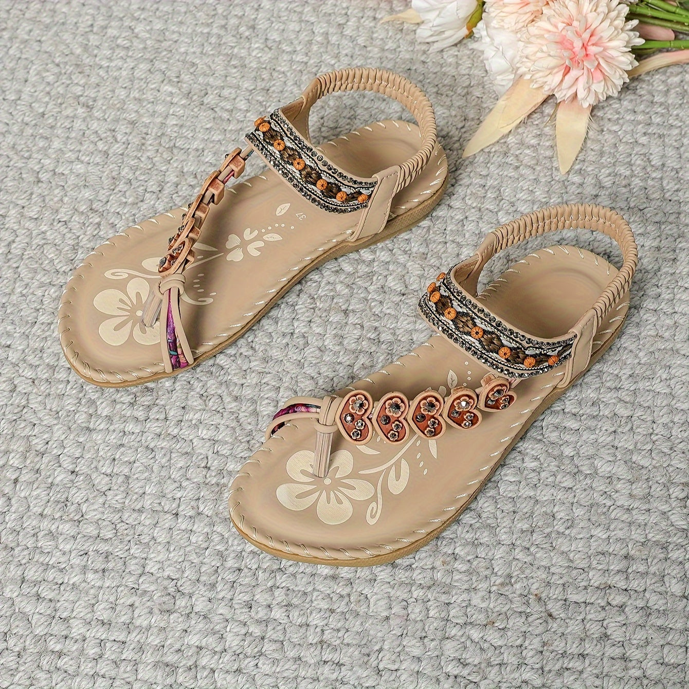 Caitlin - Women's Summer Floral Strap Flache Casual Shoes