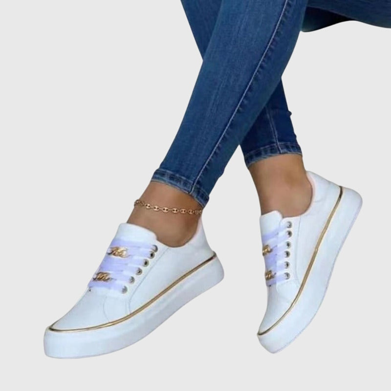 Lily - Women's Spring Casual Samt Lace-Up Sneakers
