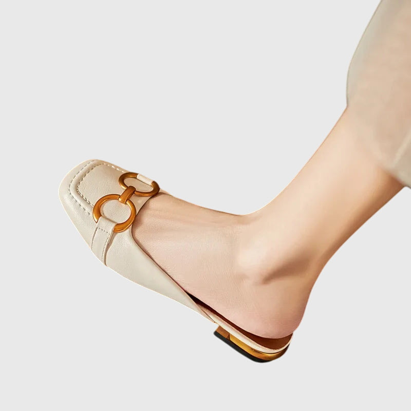 Blake - Women's Slip-On Sandals with Schnallendesign