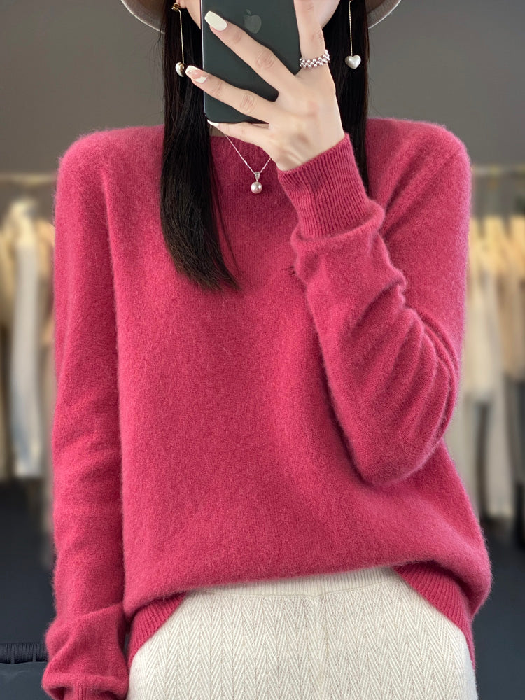Caroline - Women's Classic Knit Sweater with Long Sleeve