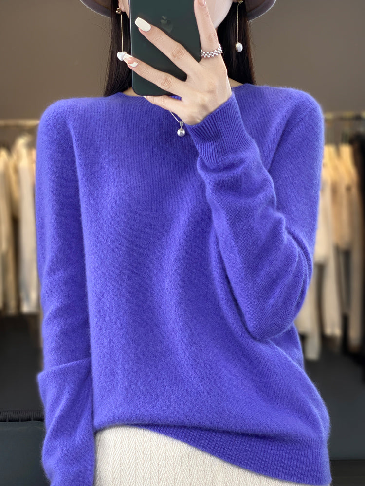 Caroline - Women's Classic Knit Sweater with Long Sleeve