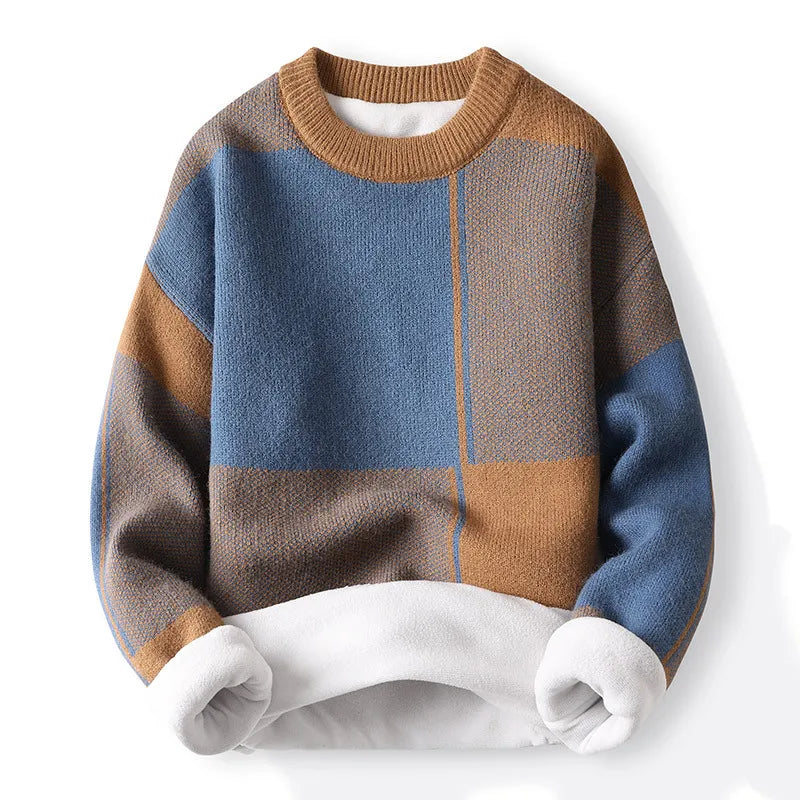 Alfie - Men's Spring Colour Block Round Neck Sweater