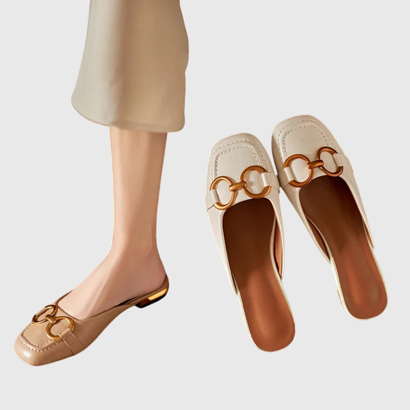 Blake - Women's Slip-On Sandals with Schnallendesign
