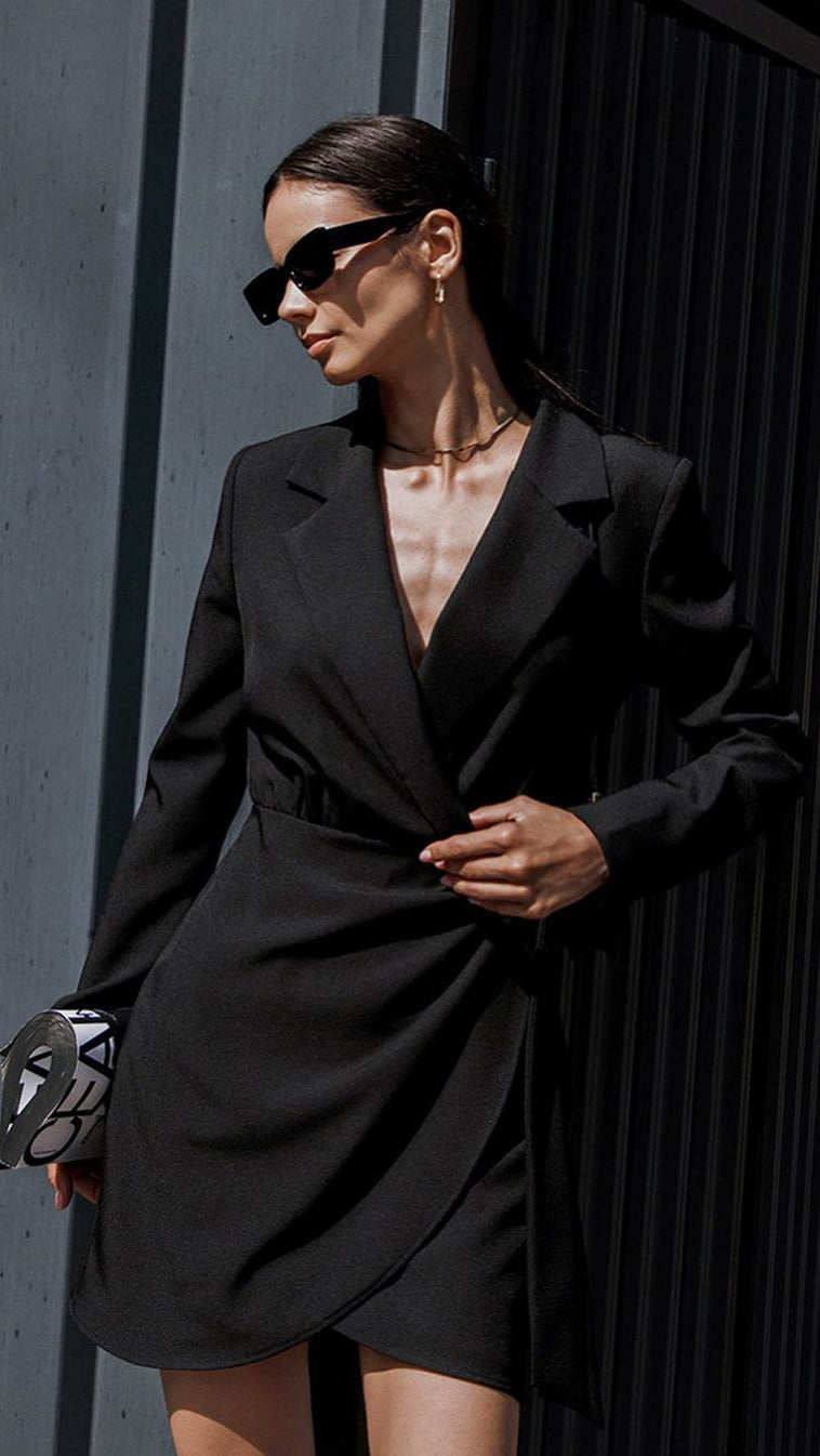 Deborah - Women's Spring-Mini Dress with langen Sleeves