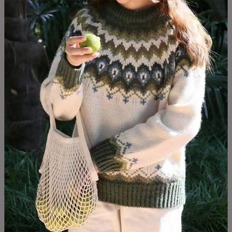 Helen - Women's Stylischer Spring Sweater with Print for Everyday