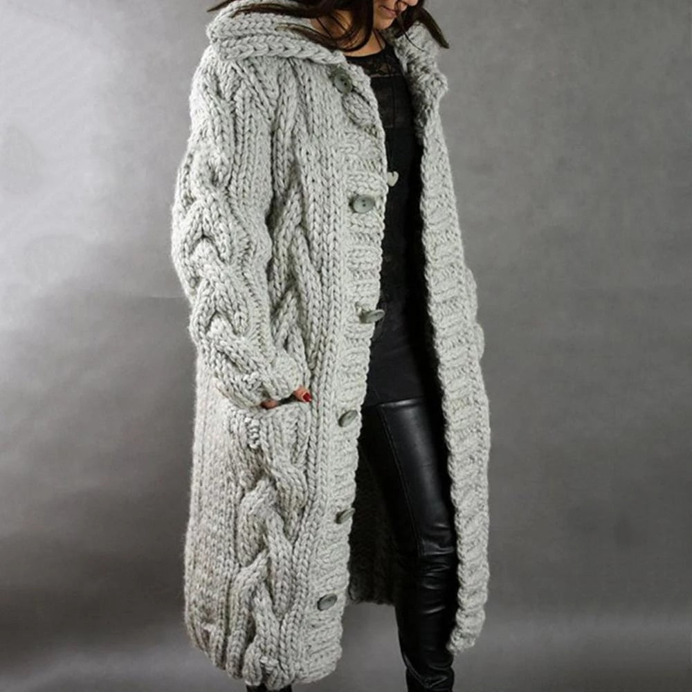 Phoebe - Women's Warm Long Knit Cardigan for Spring