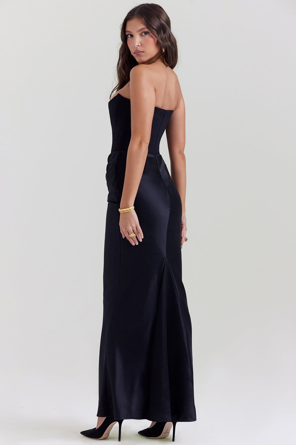 Janice - Women's Strapless Maxi Dress for Wedding Guests