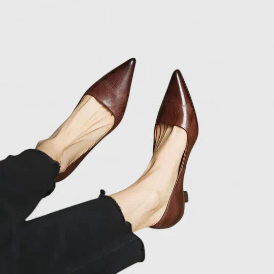 Laura - Women's Classic Spitz Zulaufende Pumps with Niedrigem Heel