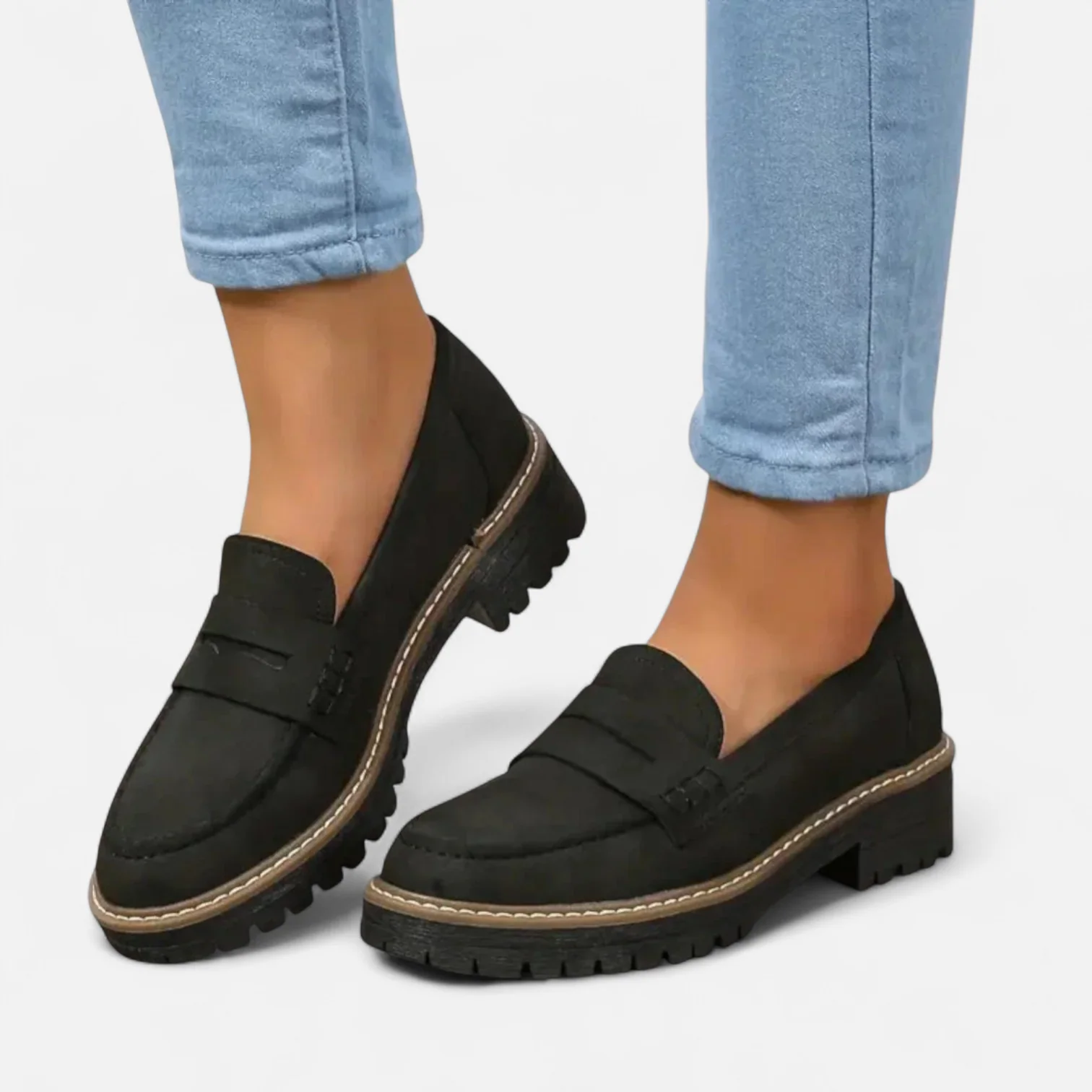 Sophia - Women's Classic Loafers with Markanter Sole