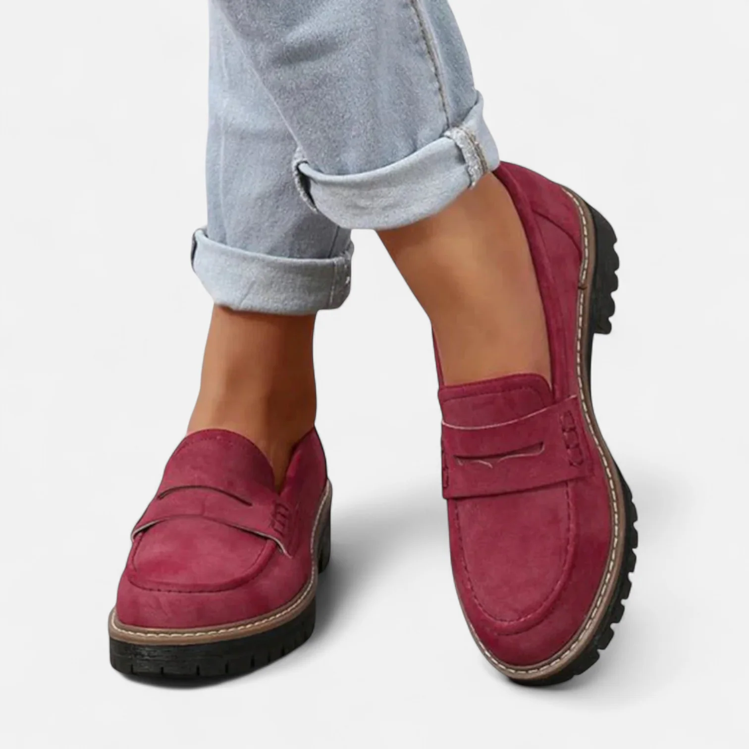 Sophia - Women's Classic Loafers with Markanter Sole