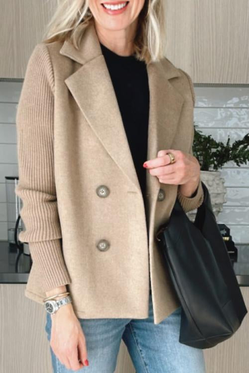 Edith - Women's Blazer with langen Sleeves and Button Placket vorne