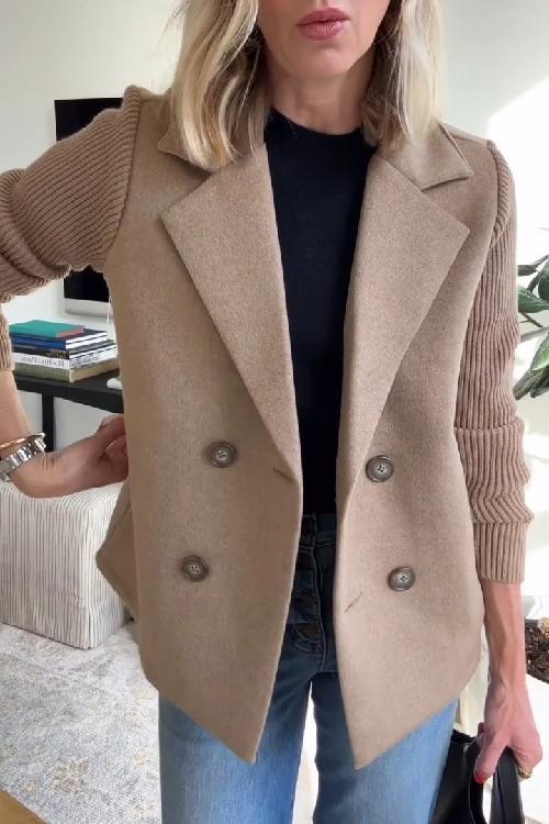 Edith - Women's Blazer with langen Sleeves and Button Placket vorne