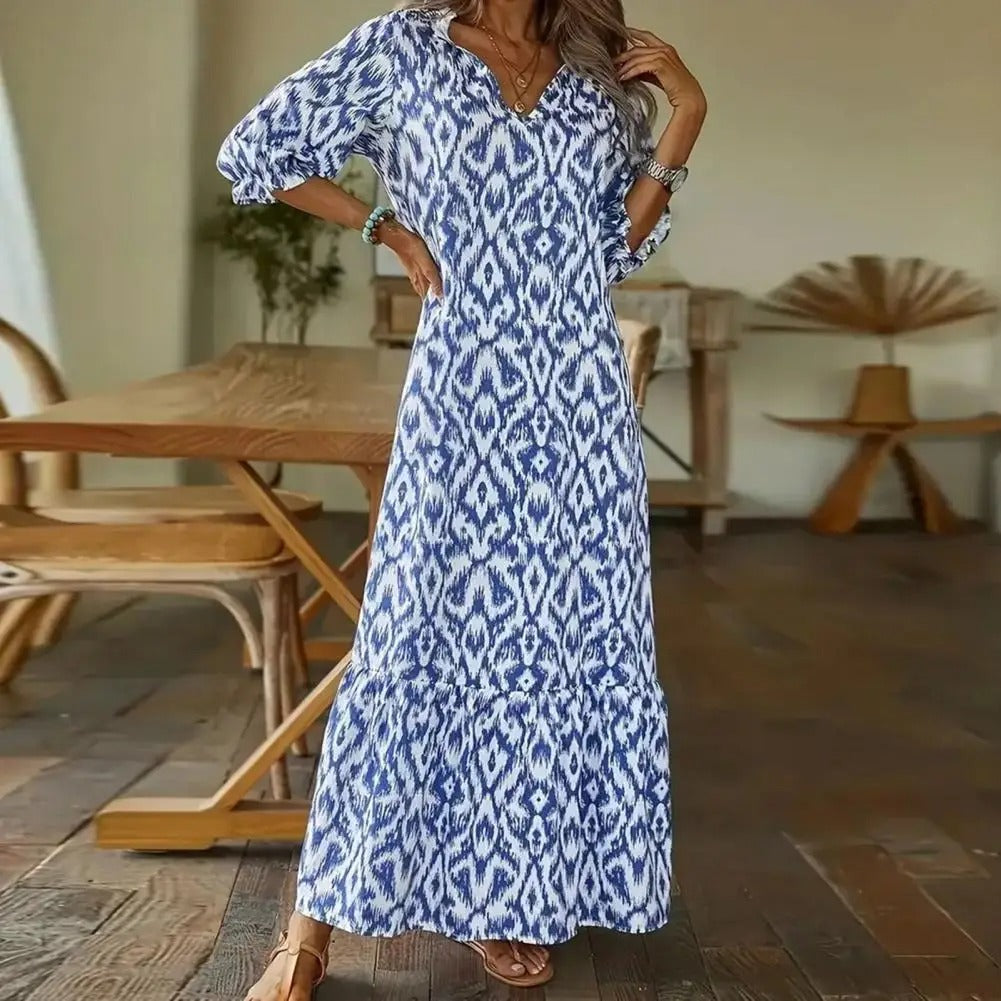Hannah - Women's Summer Elegant Maxi Dress with Schnittdetails