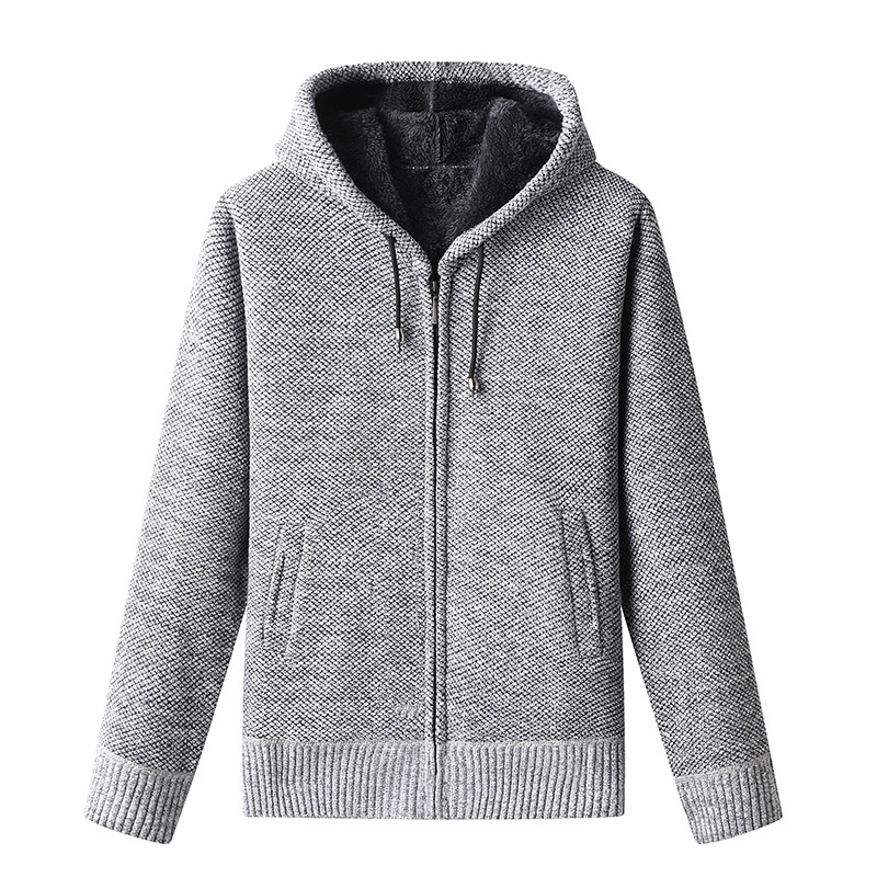 Grace - Men's Cardigan with Hood and Zip