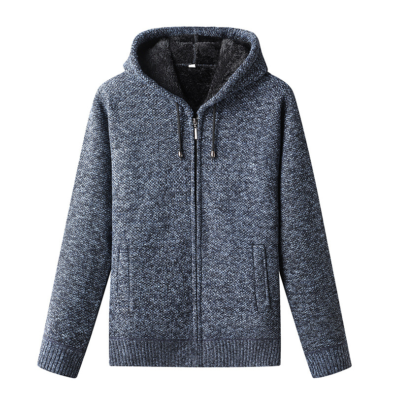 Grace - Men's Cardigan with Hood and Zip