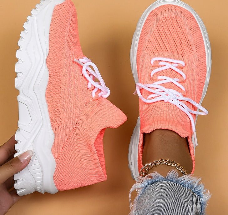 Gillian - Women's Trendige Lace-Up Sneakers with chunky Sole