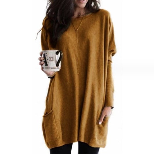 Judith - Modischer Long Damenpullover