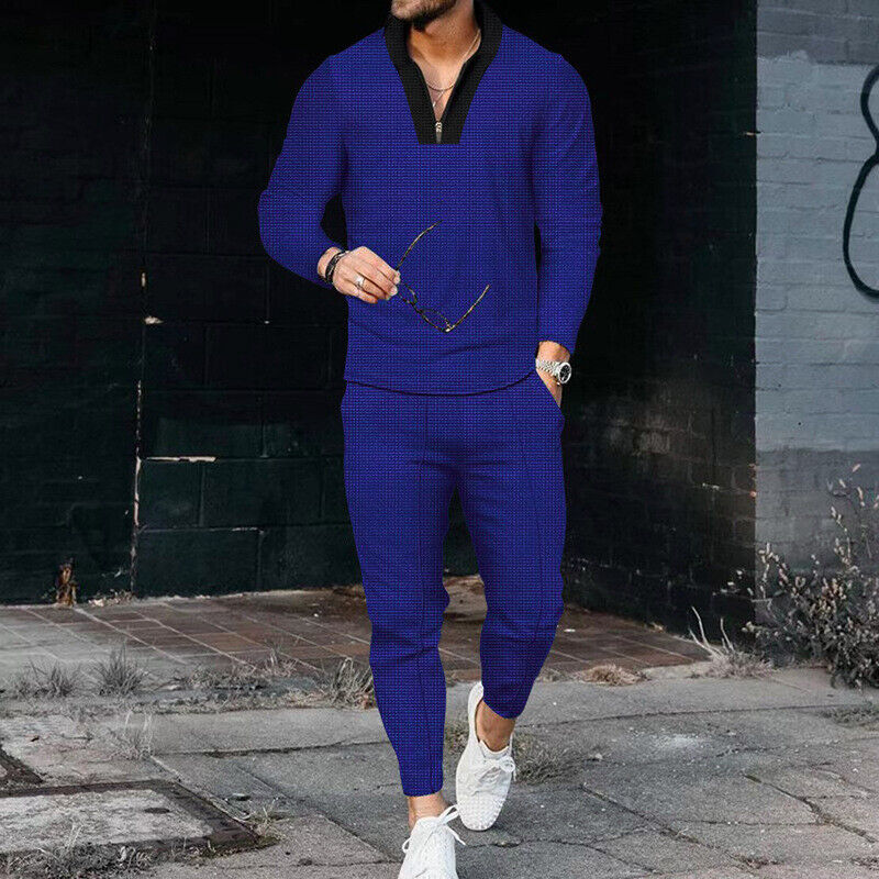 Millie - Men's Casual-Set with long-sleeve Top, Two-Piece