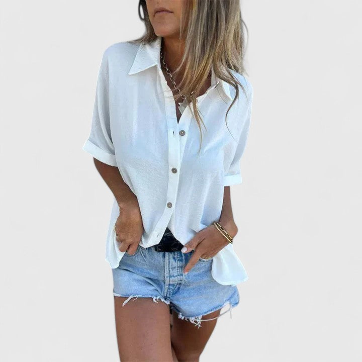 Leah - Women's Relaxed Kurzarmbluse