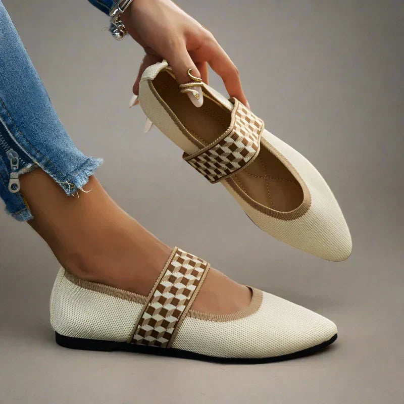 Mia - Women's Spring Ballerinas with Strap in Freizeitstil