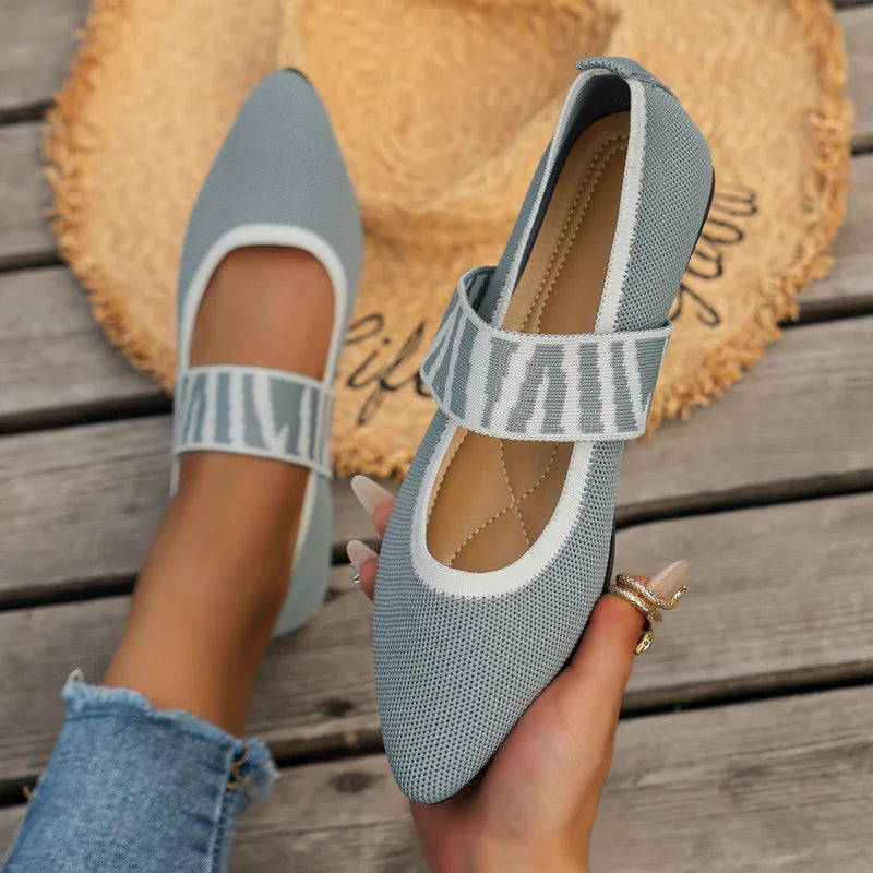 Mia - Women's Spring Ballerinas with Strap in Freizeitstil
