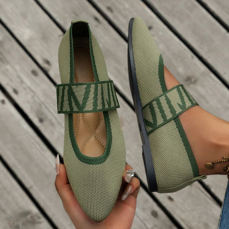 Mia - Women's Spring Ballerinas with Strap in Freizeitstil