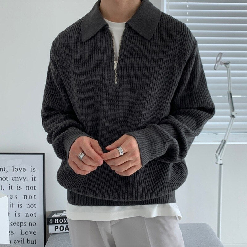 Kieran - Men's Structured Spring Sweater with langen Sleeves