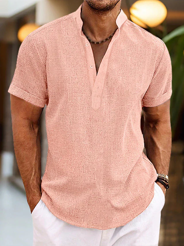 Jacob - Men's Summer Henley Short Sleeve Shirt