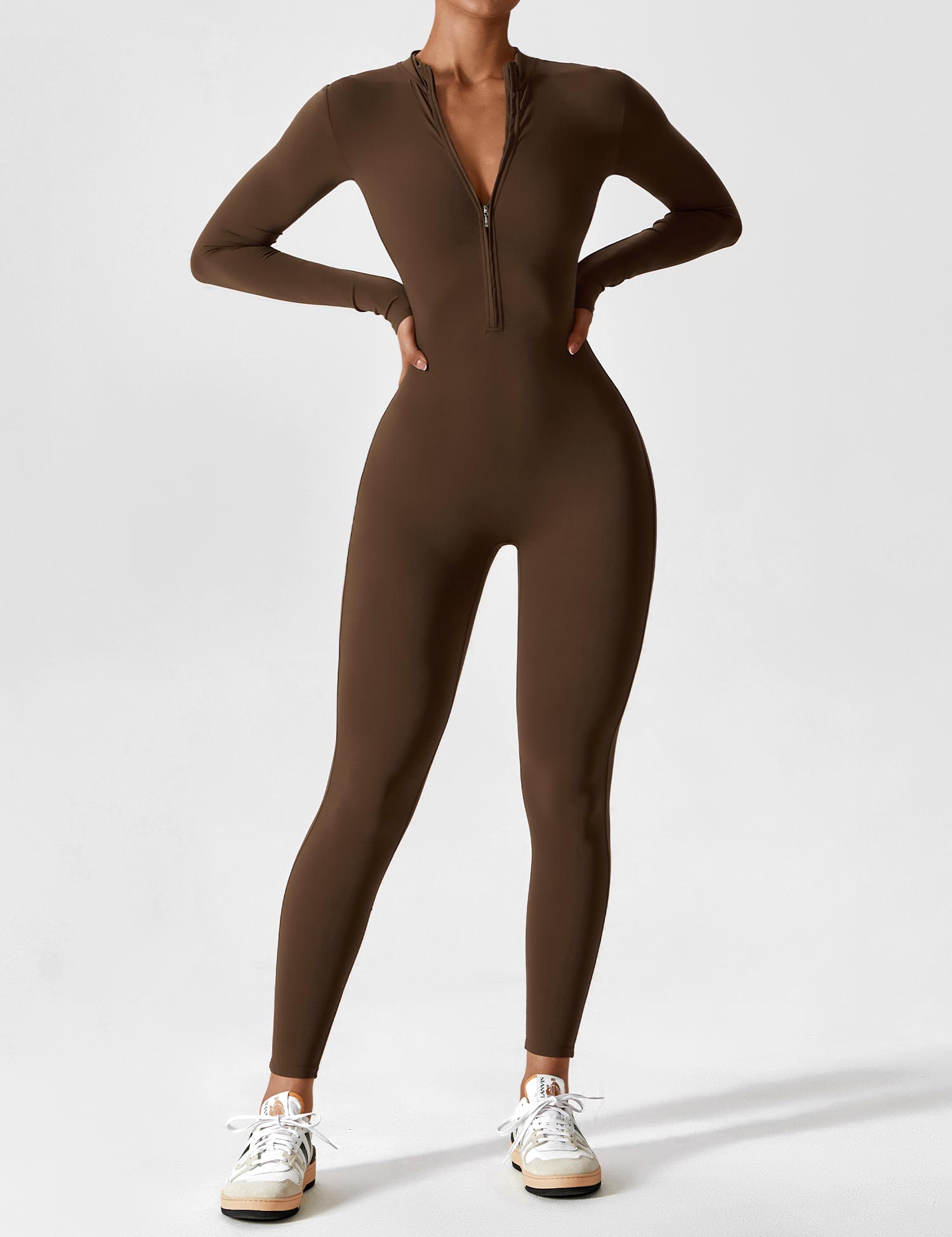 Lucy - Women's Spring Stretch Zip-Up Jumpsuit