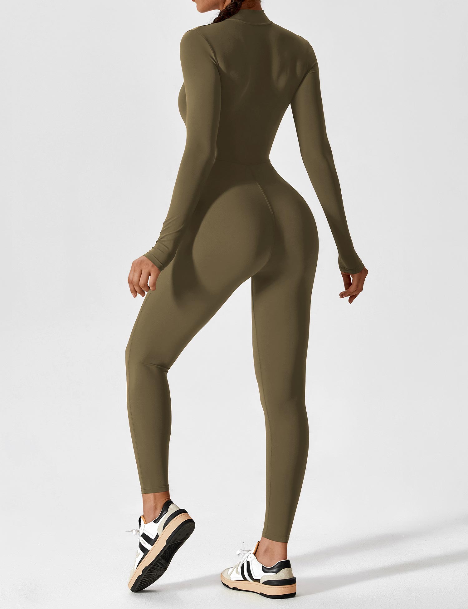 Lucy - Women's Spring Stretch Zip-Up Jumpsuit