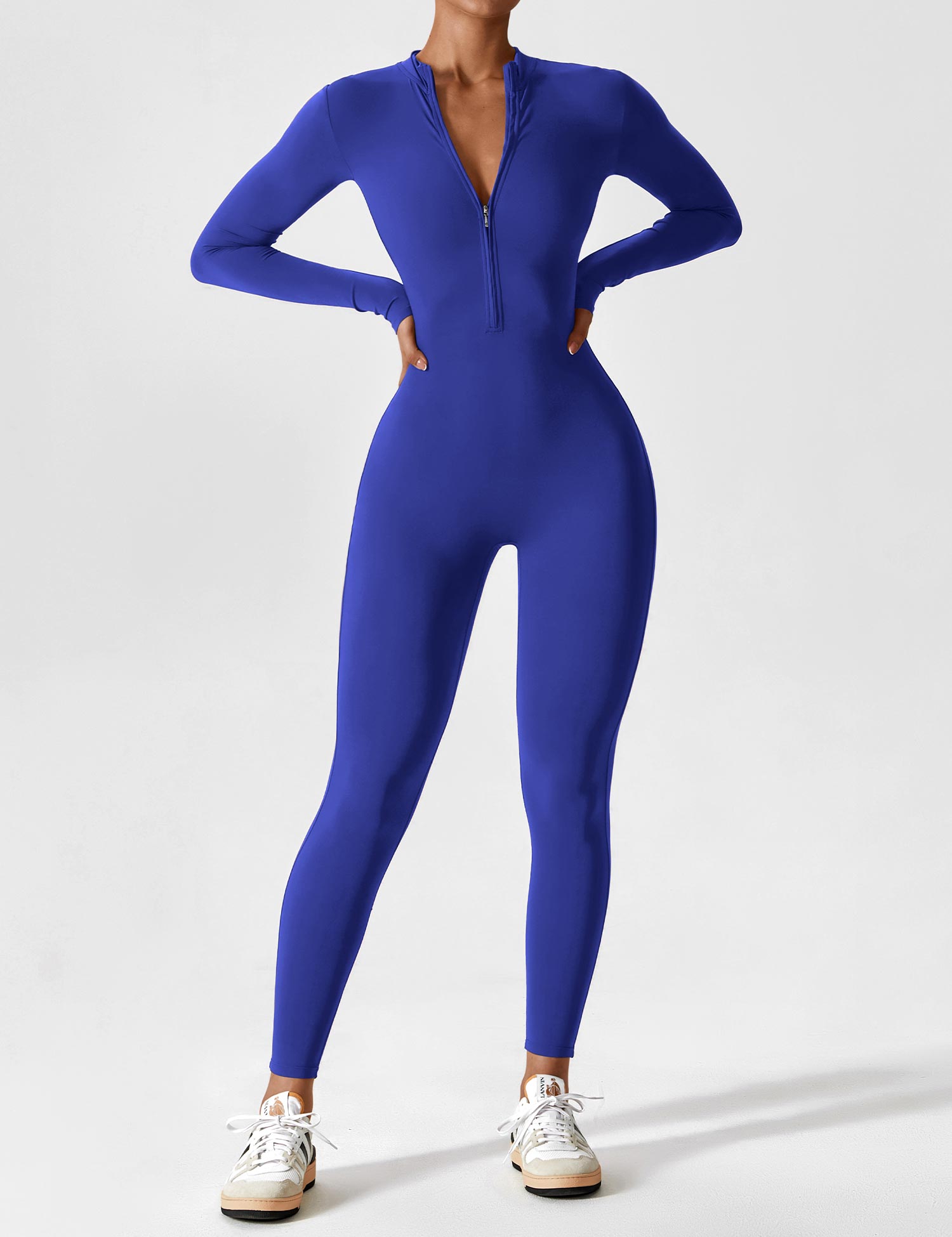 Lucy - Women's Spring Stretch Zip-Up Jumpsuit