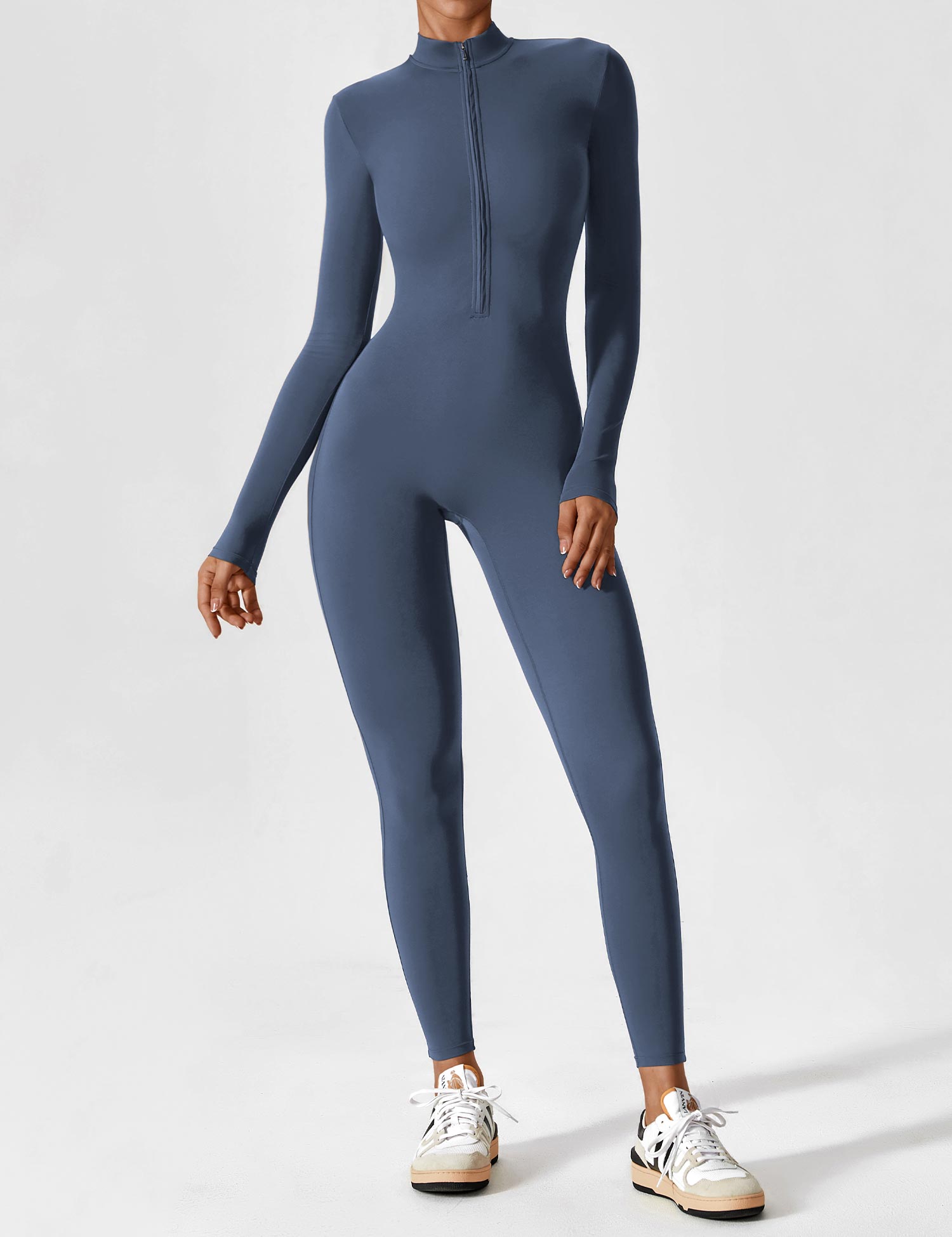 Lucy - Women's Spring Stretch Zip-Up Jumpsuit