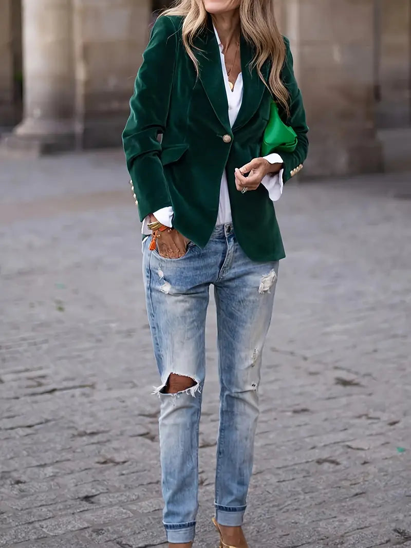 Judith - Women's Classic Blazer with a-Button-Verschluss
