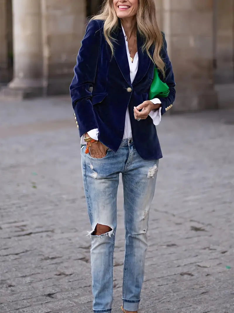 Judith - Women's Classic Blazer with a-Button-Verschluss