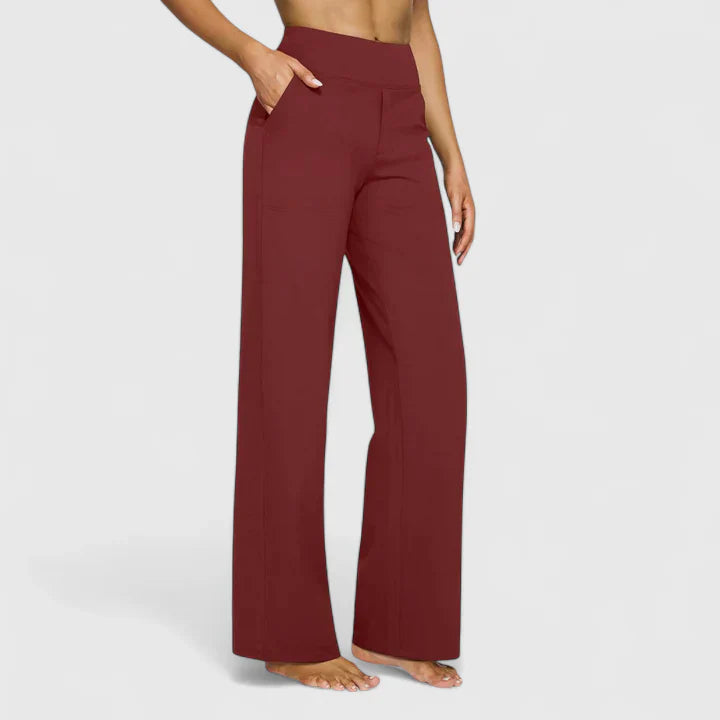 Deborah - Women's Wide Lounge-Trousers with Stretchbund