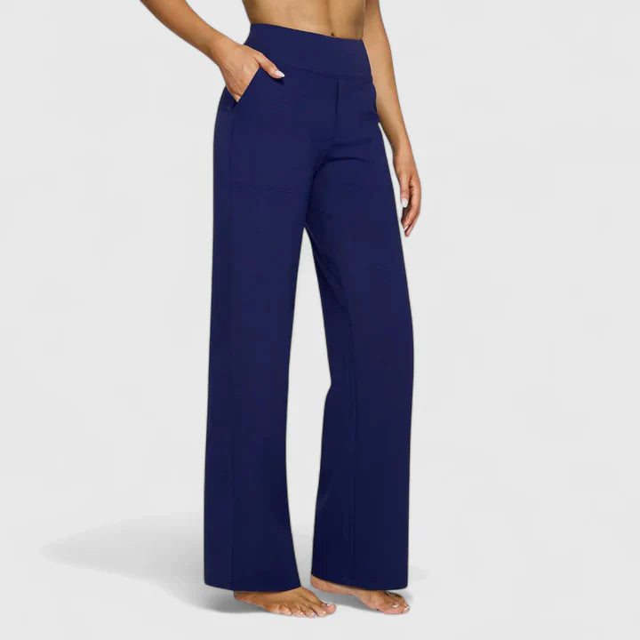 Deborah - Women's Wide Lounge-Trousers with Stretchbund
