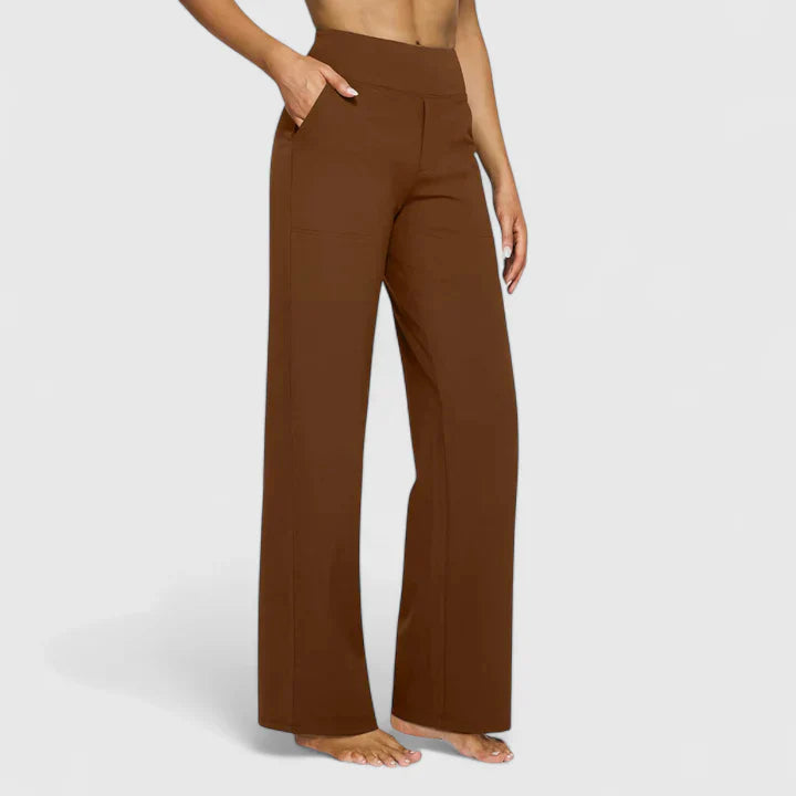 Deborah - Women's Wide Lounge-Trousers with Stretchbund