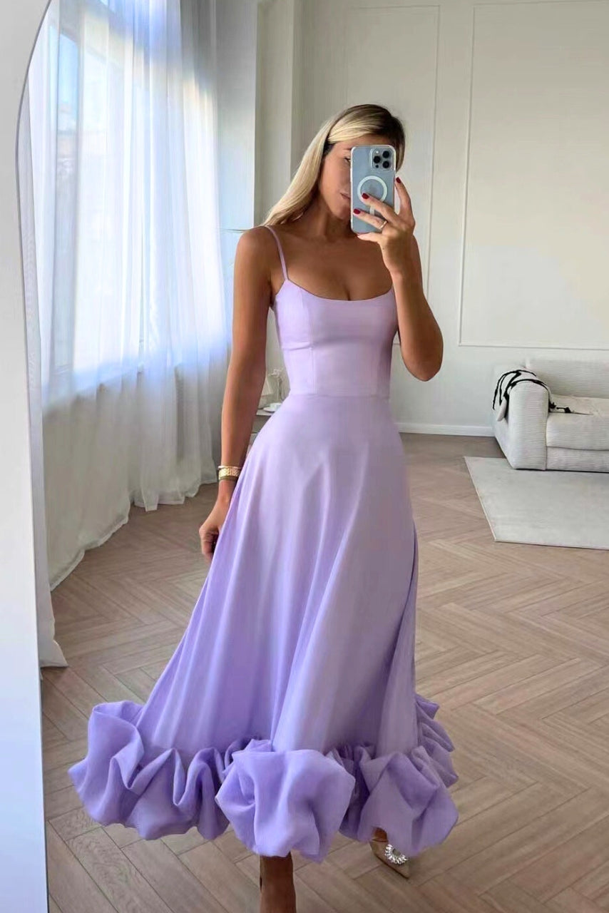 Victoria - Women's elegantes Dress for Wedding Guests with Ruffle Hem