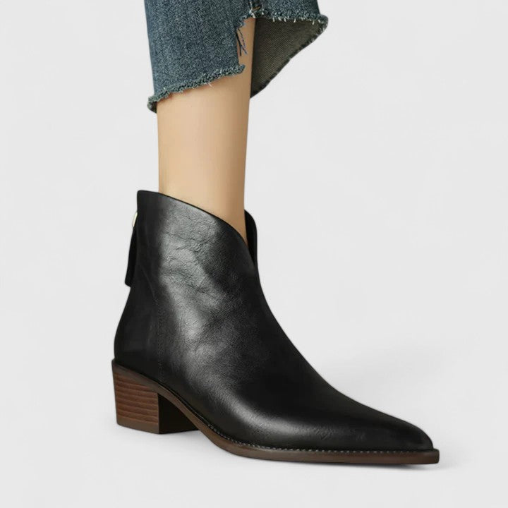 Michelle - Elegant Ankle Boots with Block Heel