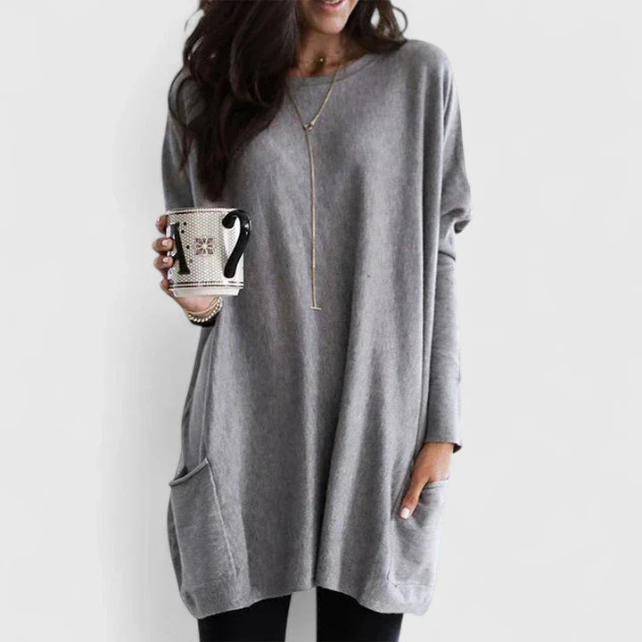 Emma - Women's Casual Tunic Dress with Long Sleeves