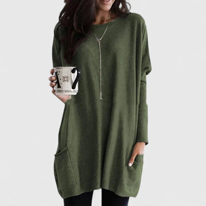 Emma - Women's Casual Tunic Dress with Long Sleeves