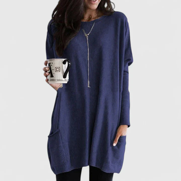 Emma - Women's Casual Tunic Dress with Long Sleeves